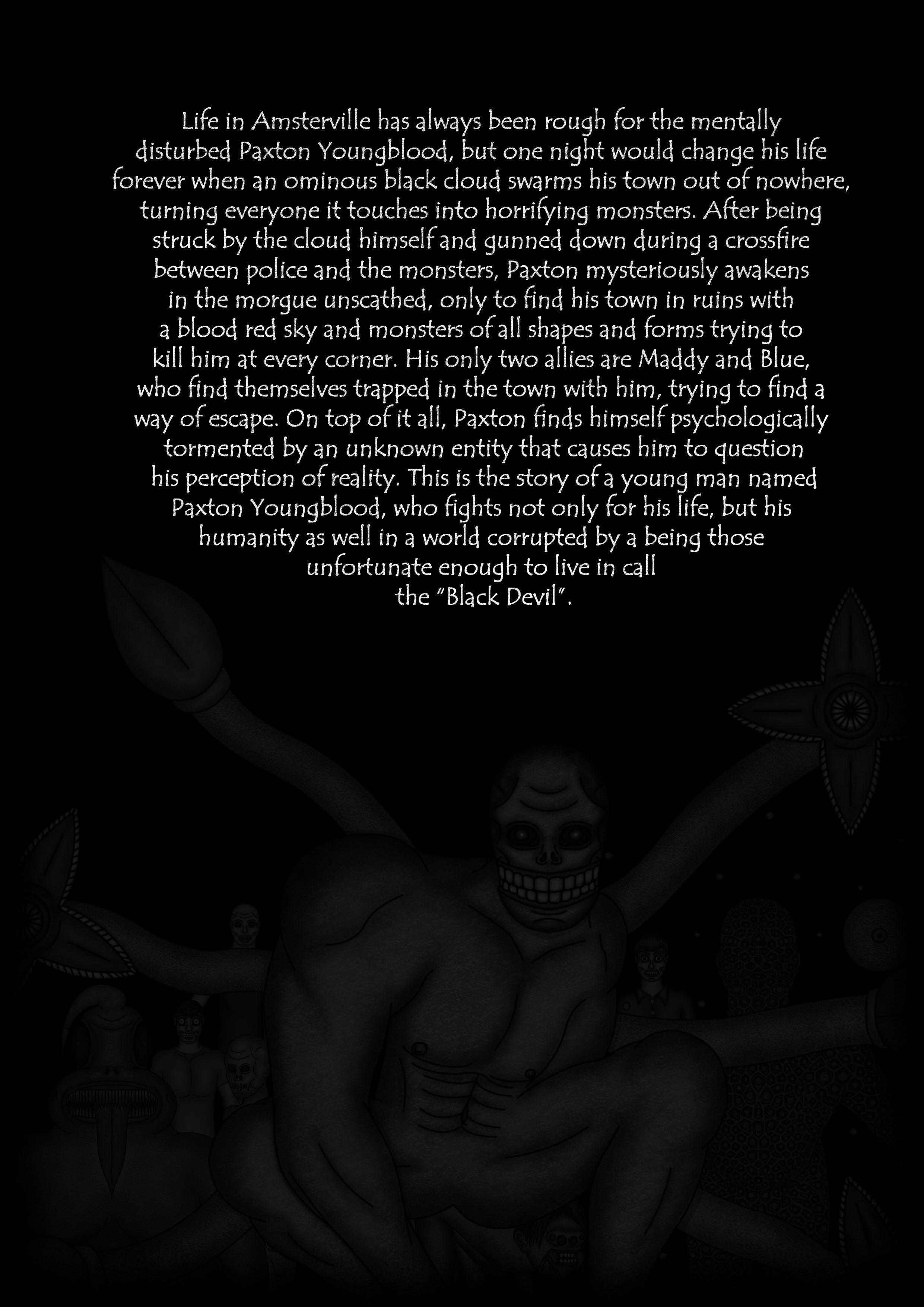 Back Cover with Blurb for Black Devil Volume 1: Trapped